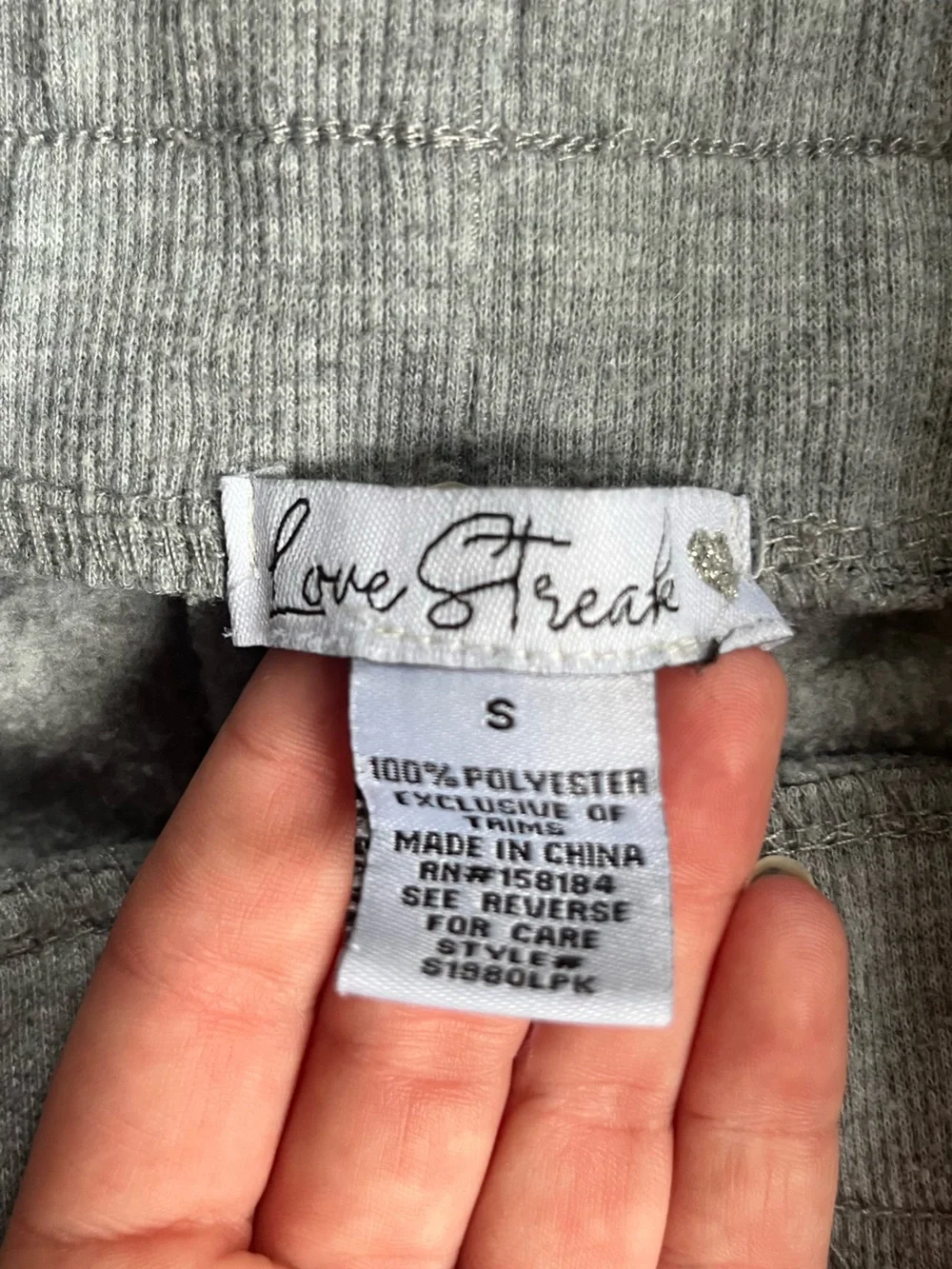 LoveStreak Women’s Gray Jogger Sweatpants